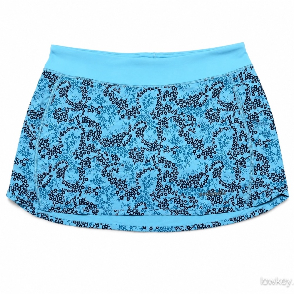 Patagonia Womens Blue Printed Active Skort Athletic Running Hiking Skirt Size‎ M